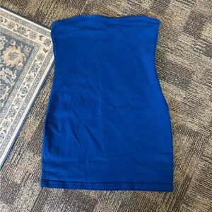 Zara || Blue Strapless Dress